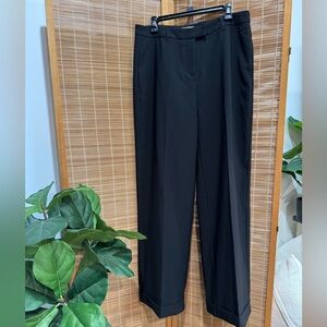 Neiman Marcus Women’s Black Straight Wide Leg Trousers